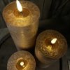 Led kaars copper metallic 7.5x20 cm L - Afbeelding 2