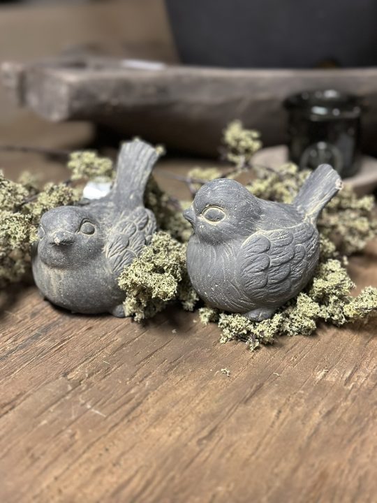 Set of 2 Birds Relief Majestic Vintage D.12 H.11-9 - Afbeelding 2