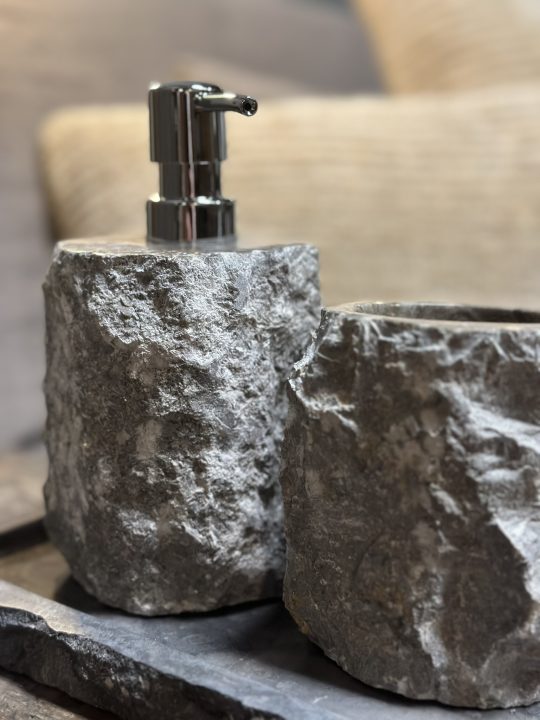 BathroomSet Rockstone Grey Olive 15x8x10 - Afbeelding 2