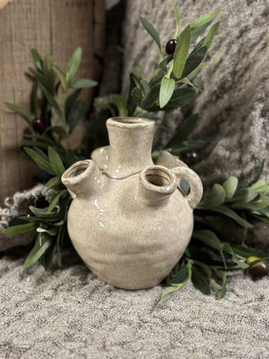 Modena ceramic vase beige 14,2*16,5 - Afbeelding 2