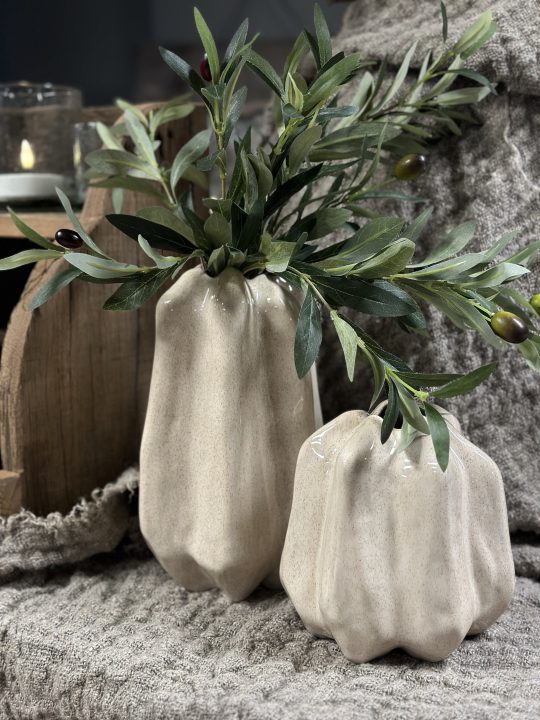 S Marino ceramic vase beige 16,2*14,5*16,5