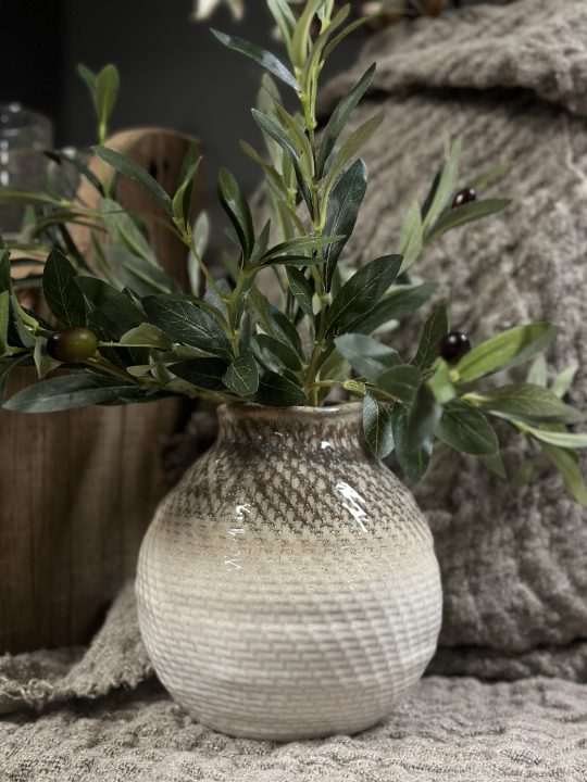 Nardo ceramic vase natural 18*18,5