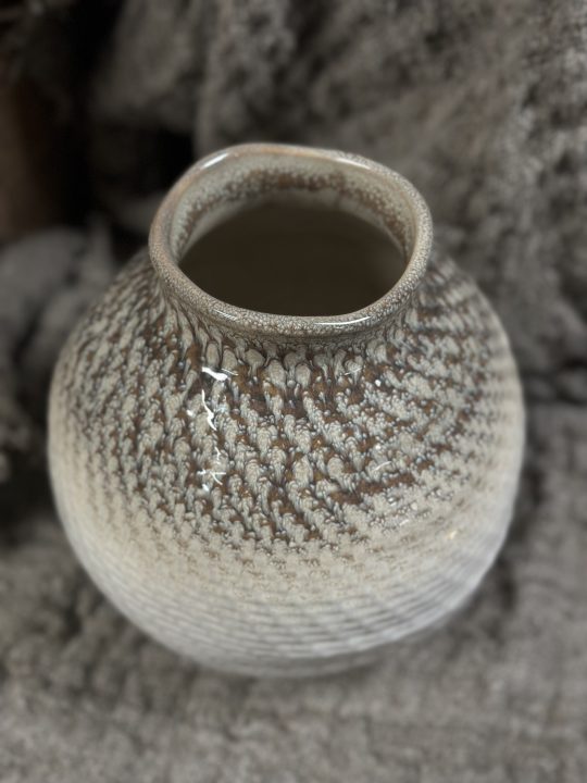 Nardo ceramic vase natural 18*18,5 - Afbeelding 2