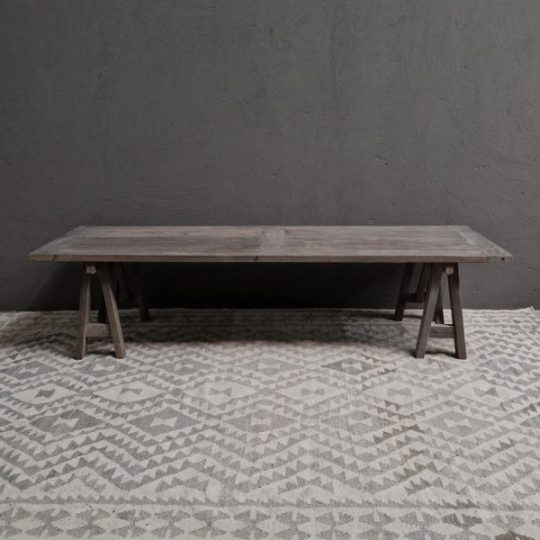 Luksa landelijke salontafel op Schragen antique grey 180 - Afbeelding 7
