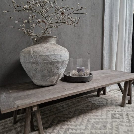 Luksa landelijke salontafel op Schragen antique grey 180 - Afbeelding 6