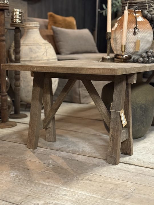 Luksa landelijke salontafel op Schragen antique grey 180 - Afbeelding 2