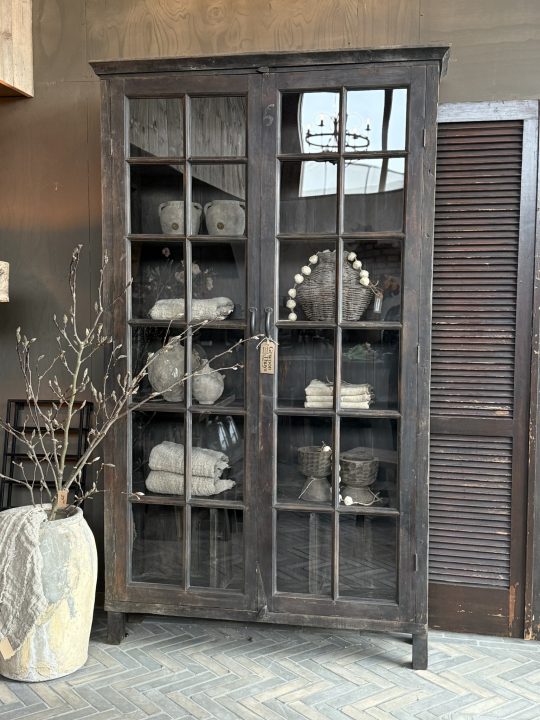 India - unieke landelijke vitrine kast H.230 - Afbeelding 4