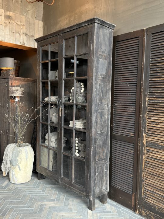 India - unieke landelijke vitrine kast H.230 - Afbeelding 2