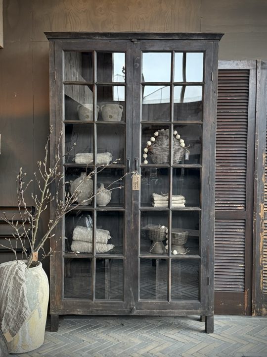India - unieke landelijke vitrine kast H.230 - Afbeelding 6