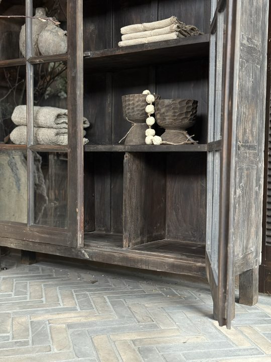 India - unieke landelijke vitrine kast H.230 - Afbeelding 7