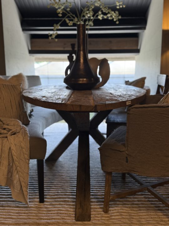 Oud Eiken Ovale Tafel met Spinpoot - 240 - Afbeelding 3
