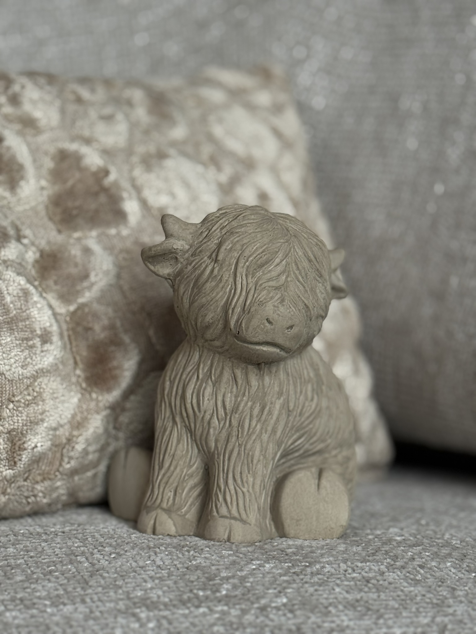 Schotse hooglander zittend taupe - Afbeelding 2