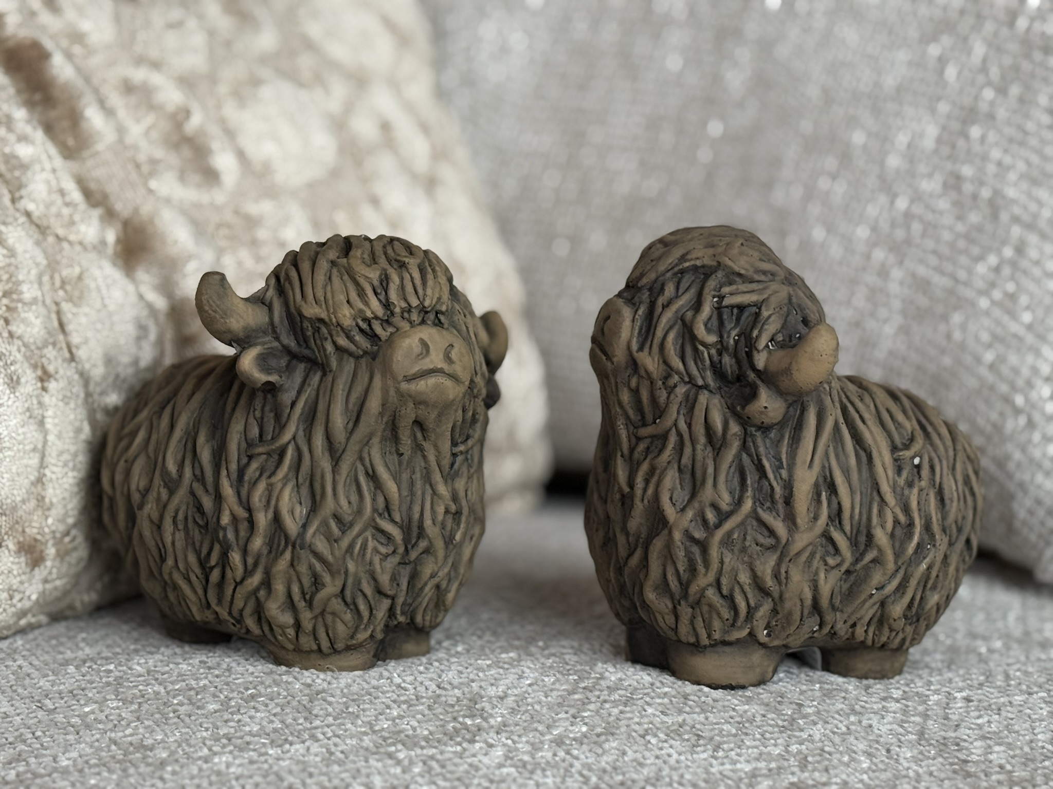 Set of 2 Scottish Highlanders BRYNXZ Majestic Brown - Afbeelding 4