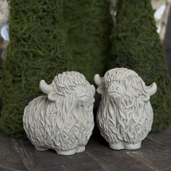 Set of 2 Scottish Highlanders BRYNXZ Majestic Taupe