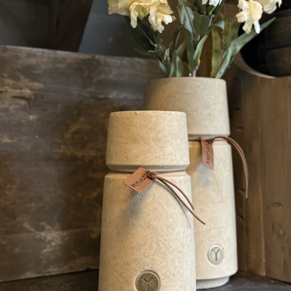 Vase Basic Lather Rope Majestic Taupe M D.14 H.27