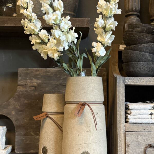 Vase Basic Lather Rope Majestic Taupe L D.18 H.34