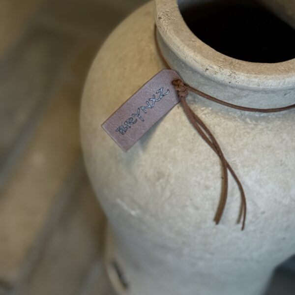 Vase Allure Leather Rope Majestic Taupe M D.22 H.34